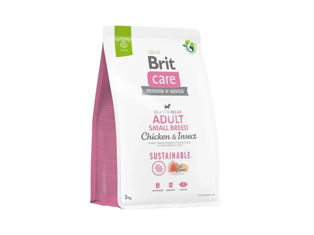 Nová Kolekce Brit Care Dog Sustainable Adult Small Breed Chicken+Insect 3 kg