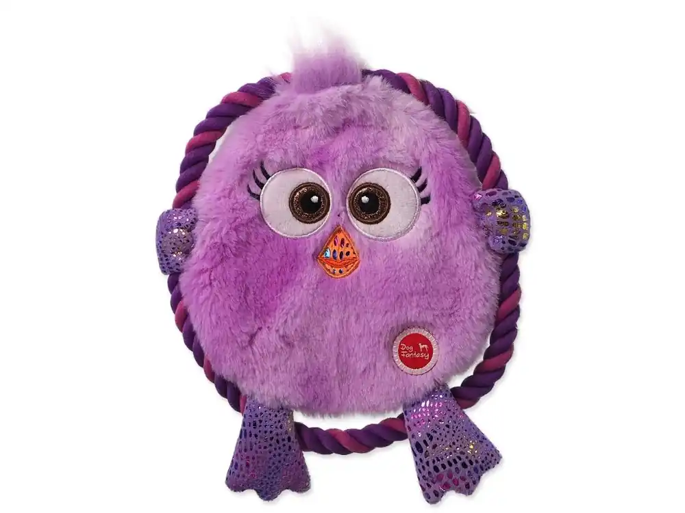 Hračka Dog Fantasy Monsters kuře šustící s provazem fialové 18 cm Pouze Dnes