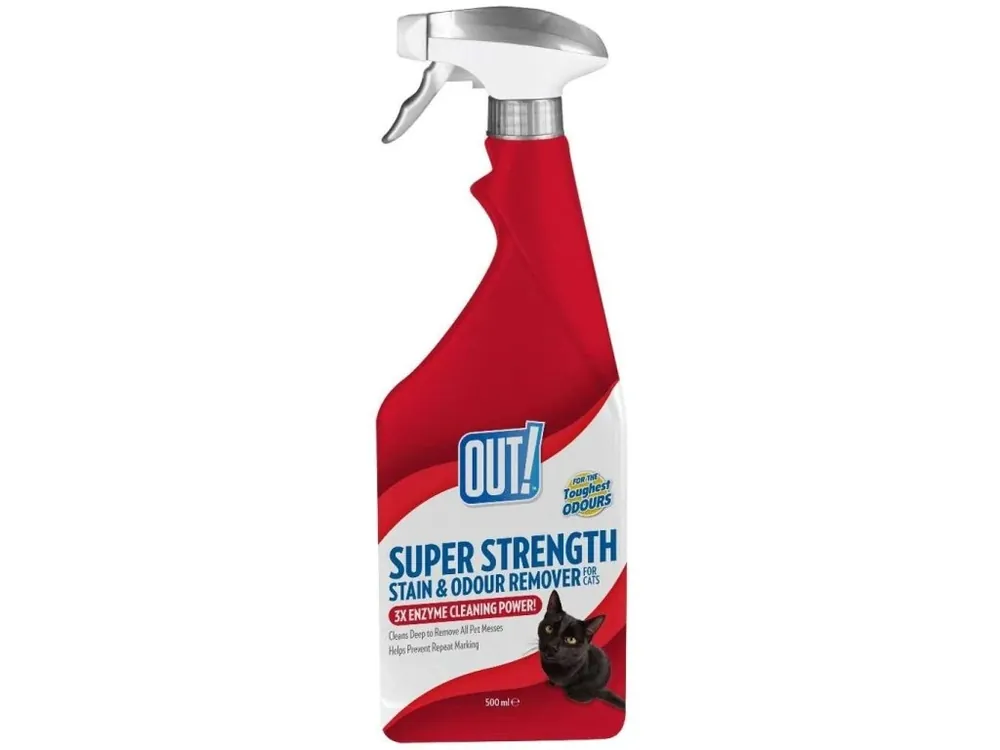 OUT! Super silný odstraňovač zápachu a nečistot pro kočky 500 ml Akční Nabídka