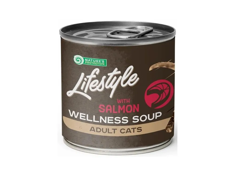 Výprodej Nature‘s Protection Lifestyle Cat Soup Sterilised Salmon 140 ml