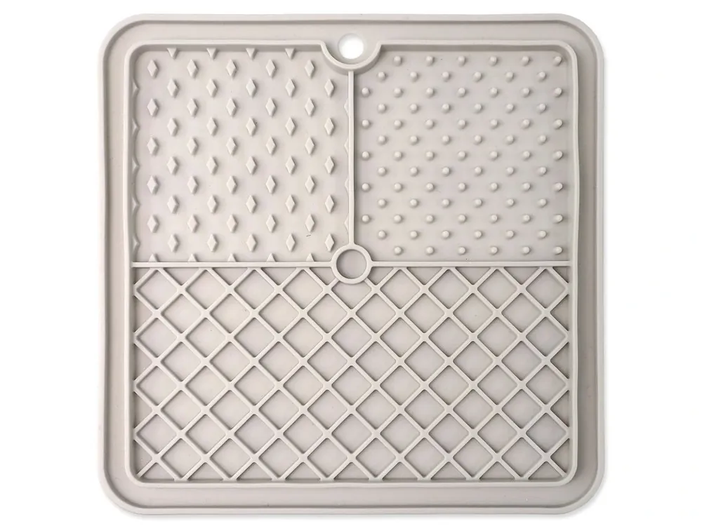 Výprodej Podložka lízací Epic Pet Lick&Snack čtverec světle šedý 20x20 cm