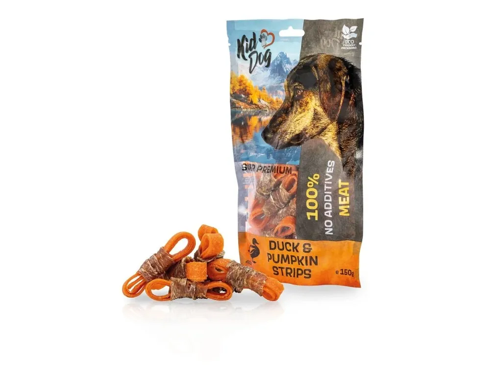 KIDDOG SUPER PREMIUM 100% kachní maso na dýni bez aditiv 150 g Nakupujte Hned