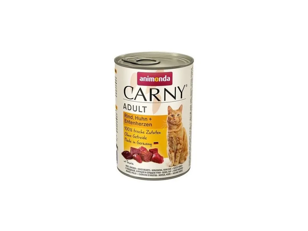 ANIMONDA konzerva CARNY Adult - hovězí, kuře, kachní srdce 400 g Sezónní Sleva