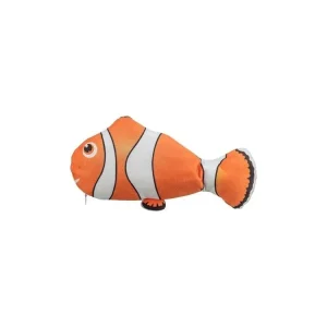 Vysoce Kvalitní Ryba "NEMO" jako živá, mrskající se, s catnipem, látka, 26 cm