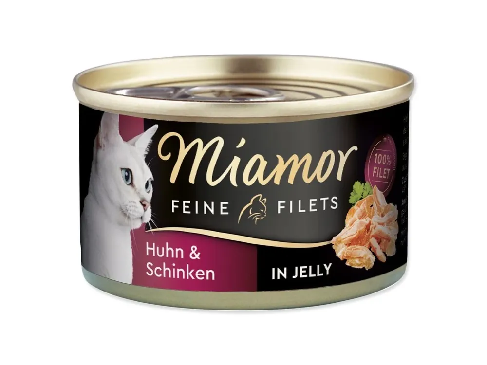Konzerva Miamor Feine Filets Adult kuře se šunkou v želé 100g Levný