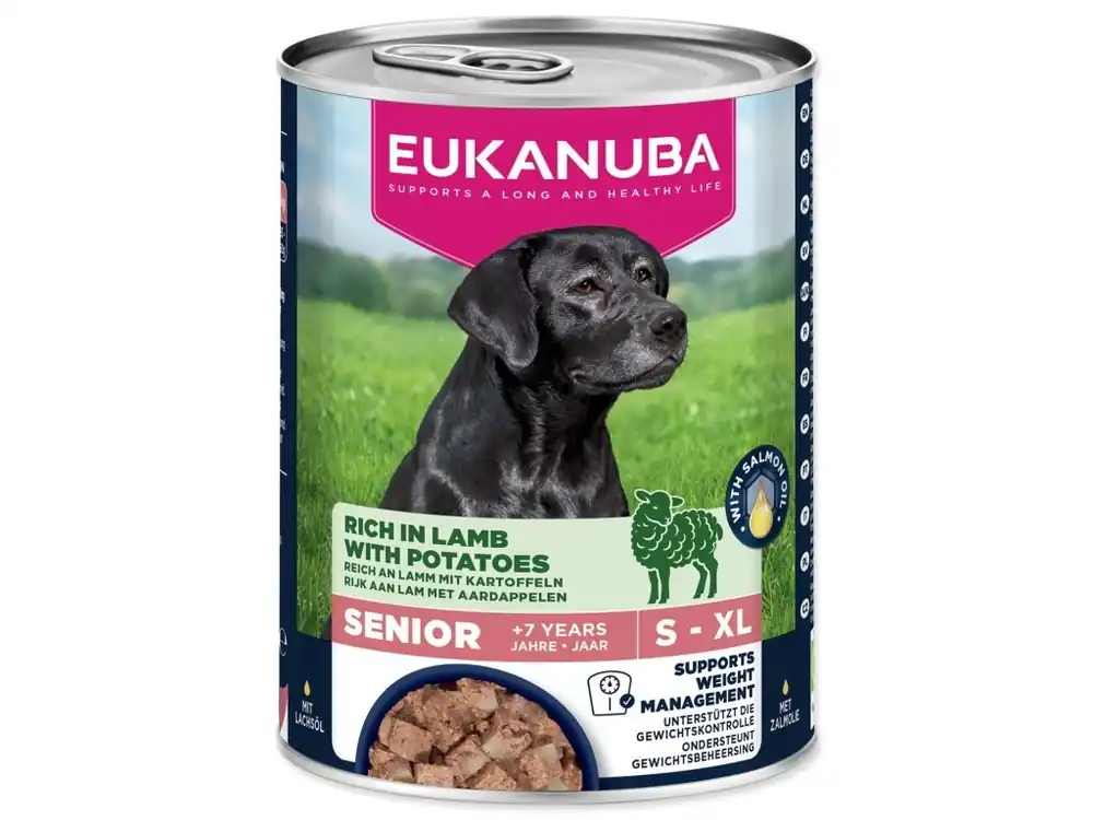 Konzerva EUKANUBA Senior bohatá na jehněčí s bramborami 400 g Cenový Hit