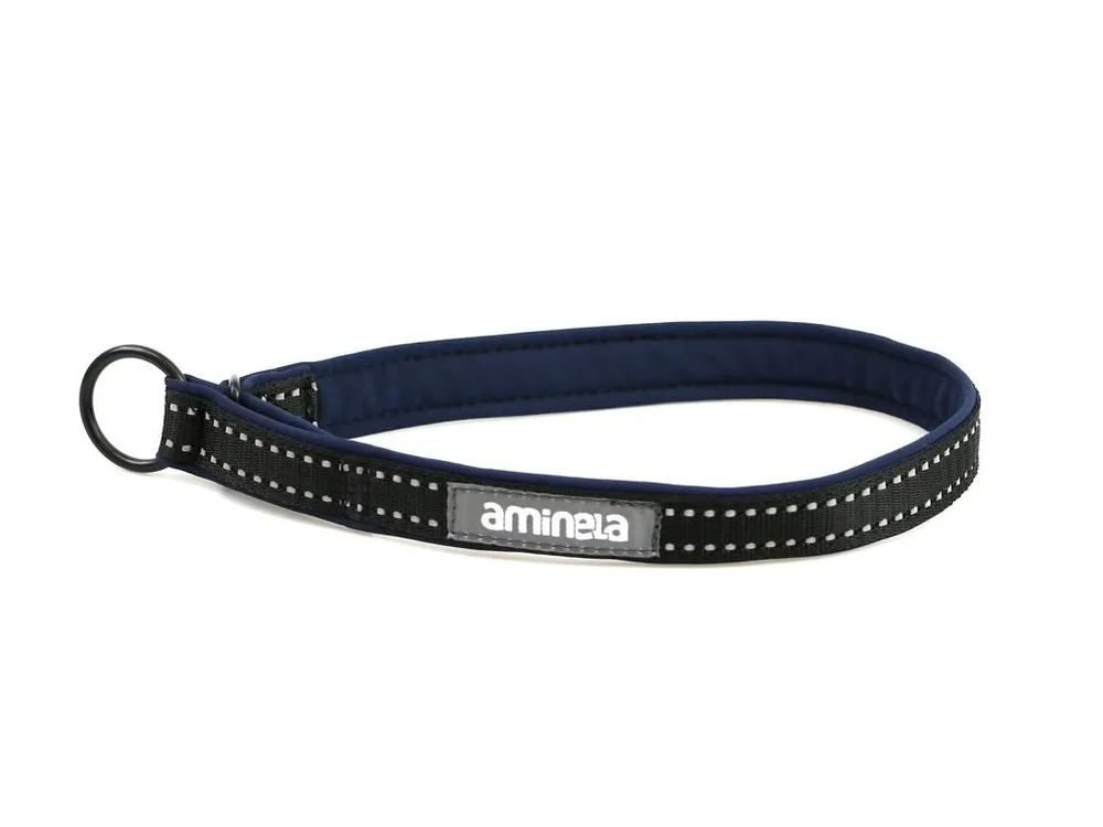 Tovární Cena Aminela obojek polostahovací Sport & City 25mm/54cm + 5cm, modrá
