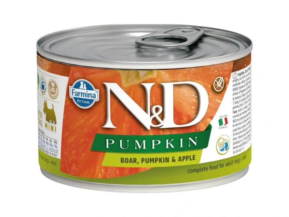 N&D PUMPKIN Dog konzerva Wild Boar, Pumpkin & Apple Mini 140 g Nejprodávanější