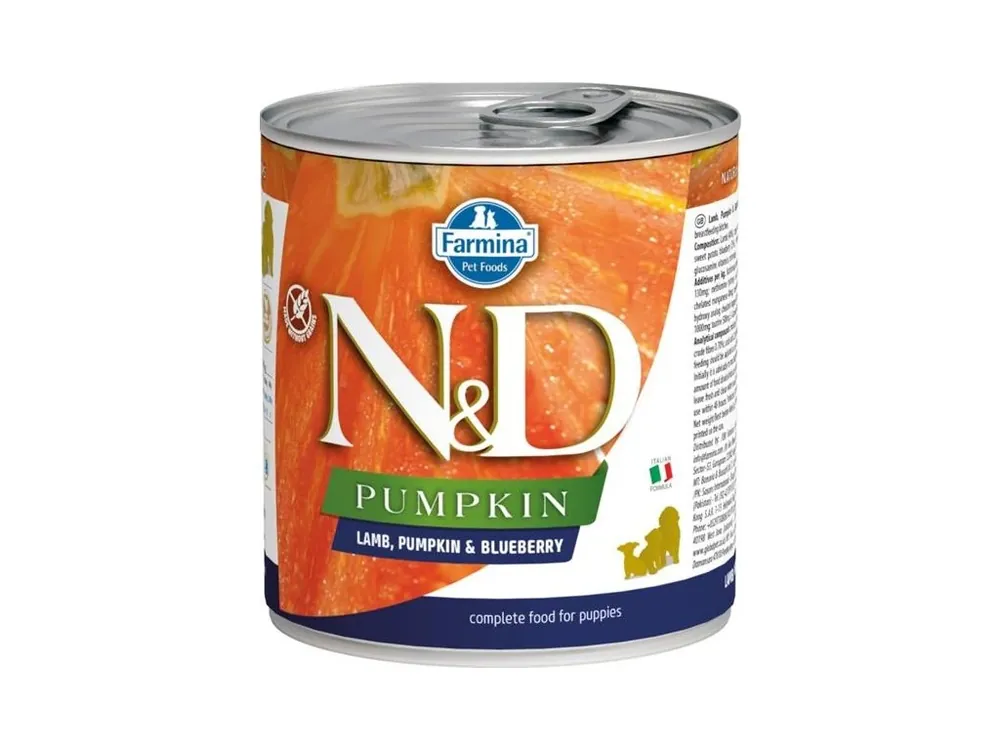 Super Cena N&D PUMPKIN Dog konzerva Lamb, Pumpkin & Blueberry Puppy 285 g
