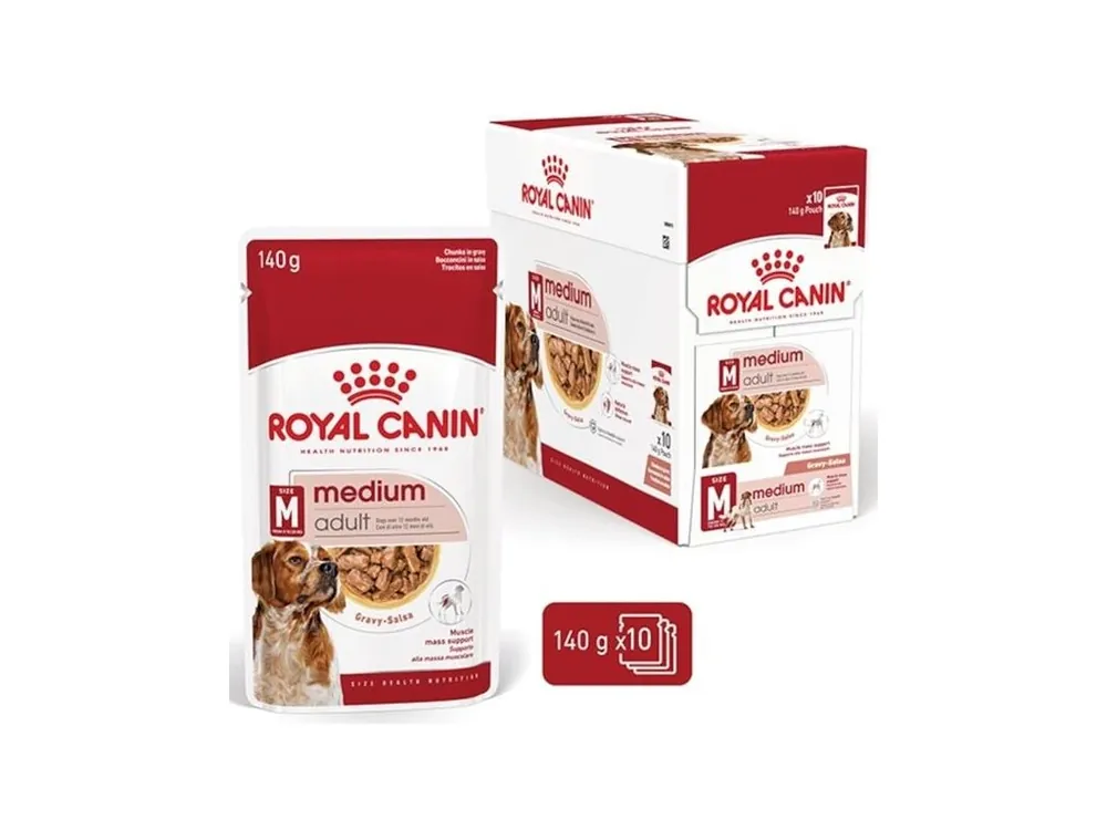 Poslední Šance Royal Canin Canine kapsička Medium Adult (Multipack 10x140 g)