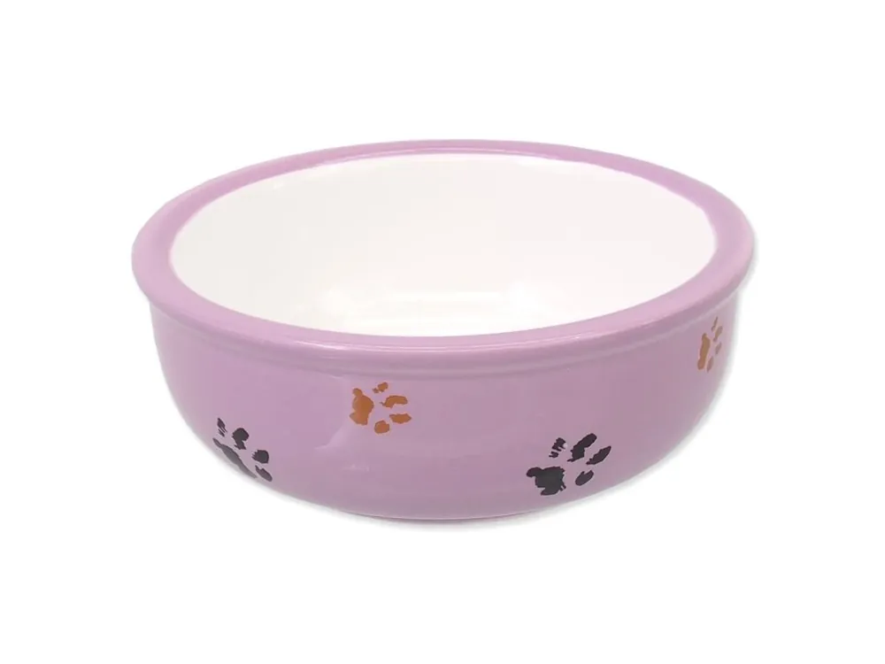 Miska Magic Cat keramická kočicí tlapka fialová 13x5cm 330 ml Super Cena