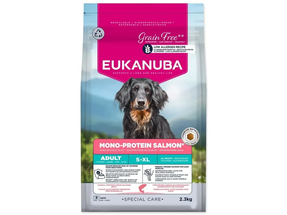 Výhodná Nabídka Krmivo EUKANUBA Special Care Adult Mono Protein Salmon 2,3 kg