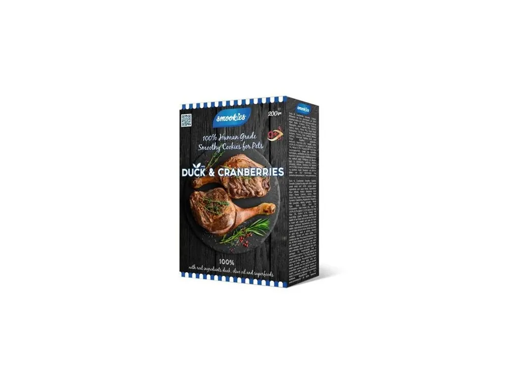 SMOOKIES Premium DUCK - kachní sušenky 100% human grade, 200g Omezená Nabídka