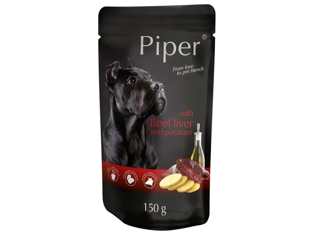 PIPER s hovězími játry a bramborami, kapsička pro psy 150 g Nejlepší Volba