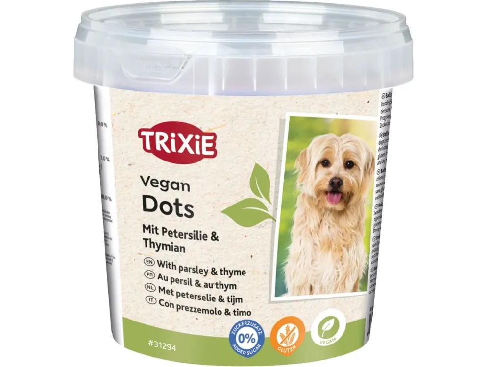 Autentický Vegan Dots, měkké mini válečky s petrželí a tymiánem, 200 g
