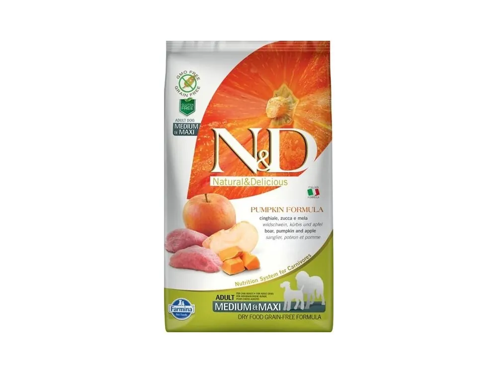 Expresní Doručení N&D PUMPKIN Dog GF Wild Boar & Apple Adult Medium & Maxi 2,5 kg