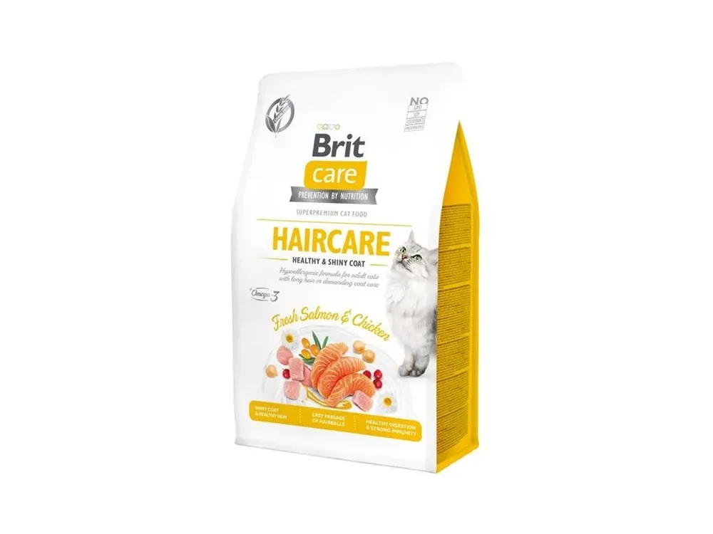 Brit Care Cat Grain-Free Haircare Healthy & Shiny Coat 0,4 kg Vysoce Kvalitní