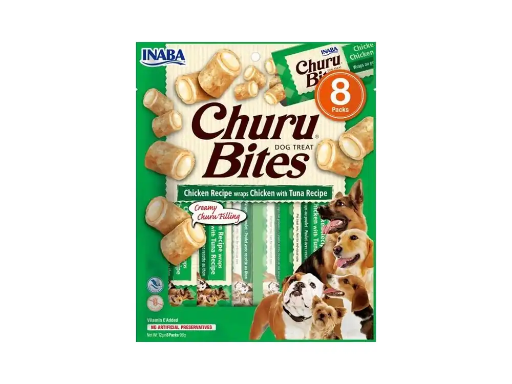 Inaba Churu Bites dog snack kuře, tuňák a hřebenatka 8x12 g Bezpečná Platba
