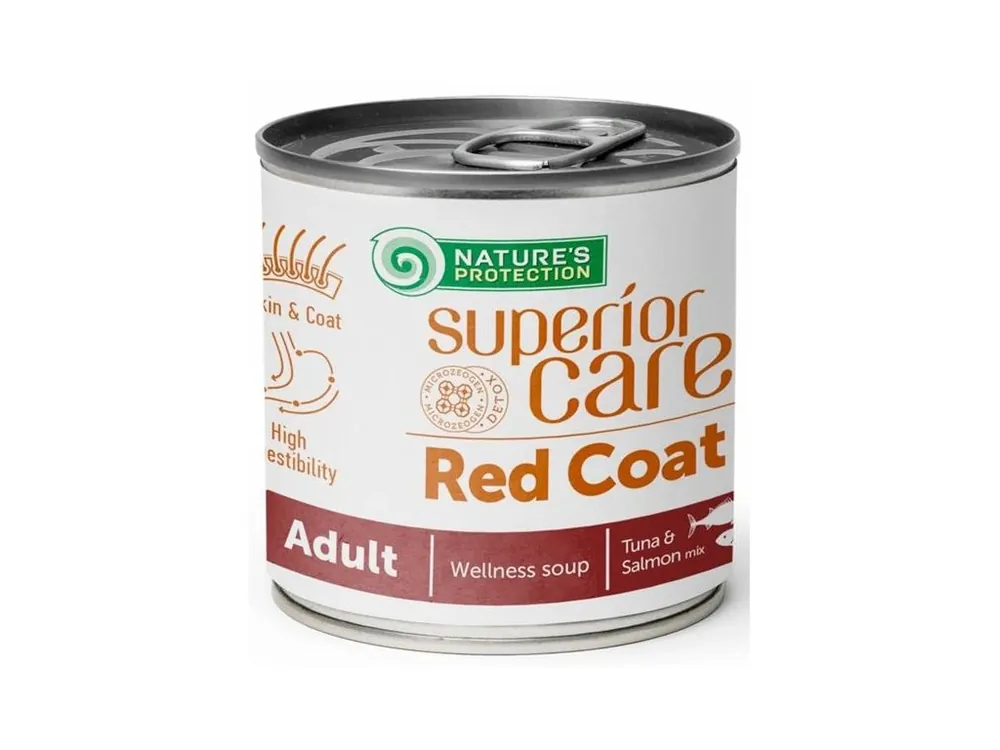 NP Dog Soup Superior Care Adult Red Coat Salmon & Tuna 140 ml Expresní Doručení