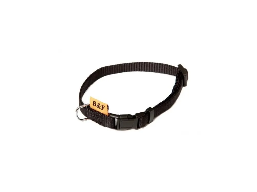 Tovární Cena Obojek puppy nylon rozlišovací - černý BAFPET 1,00 x 20-35 cm