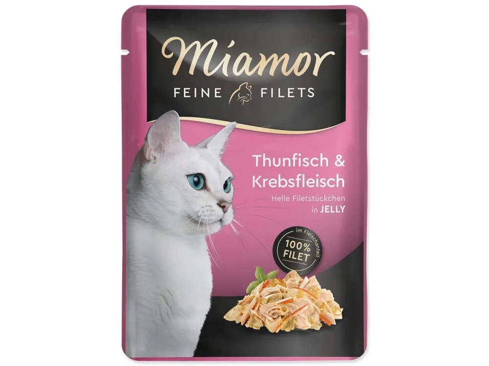 Objednat Nyní Kapsička Miamor Feine Filets Adult tuňák a krab v želé 100g