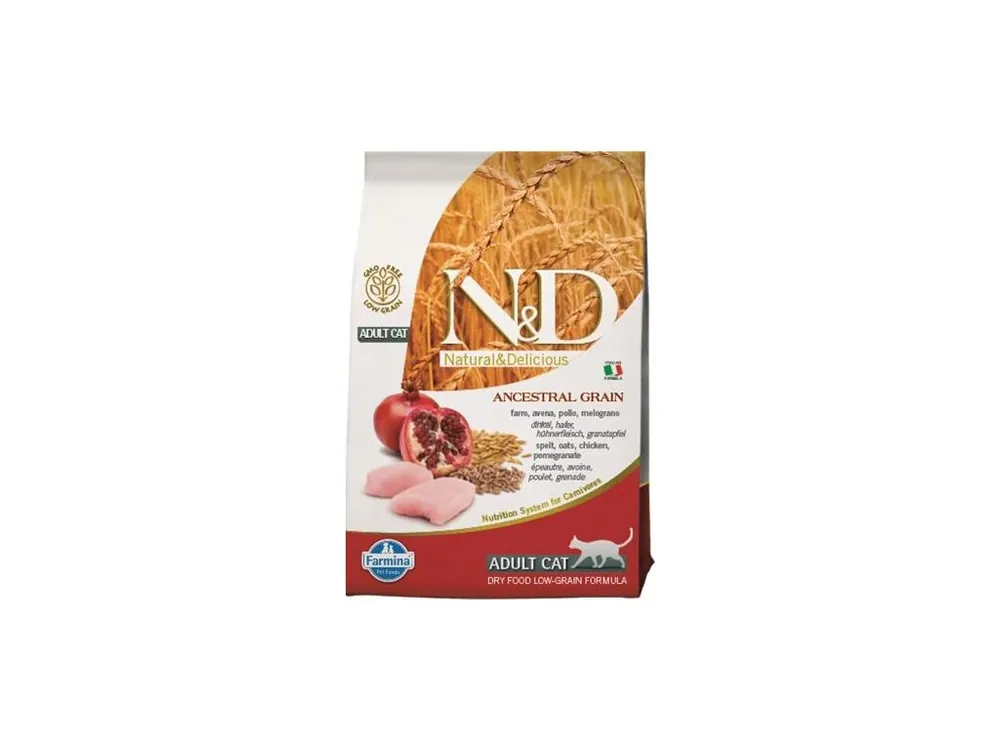 N&D ANCESTRAL GRAIN Cat LG Chicken & Pomegranate Adult 300 g Omezená Nabídka
