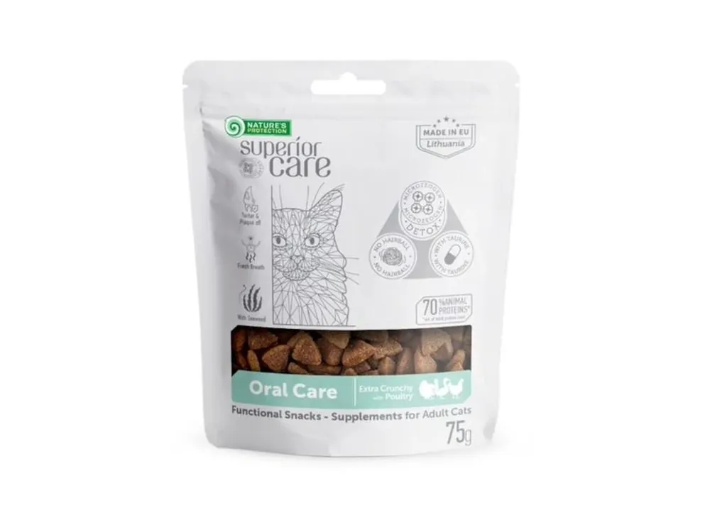 Novinka Nature‘s Protection Superior Care Cat Snack Oral Care 75 g
