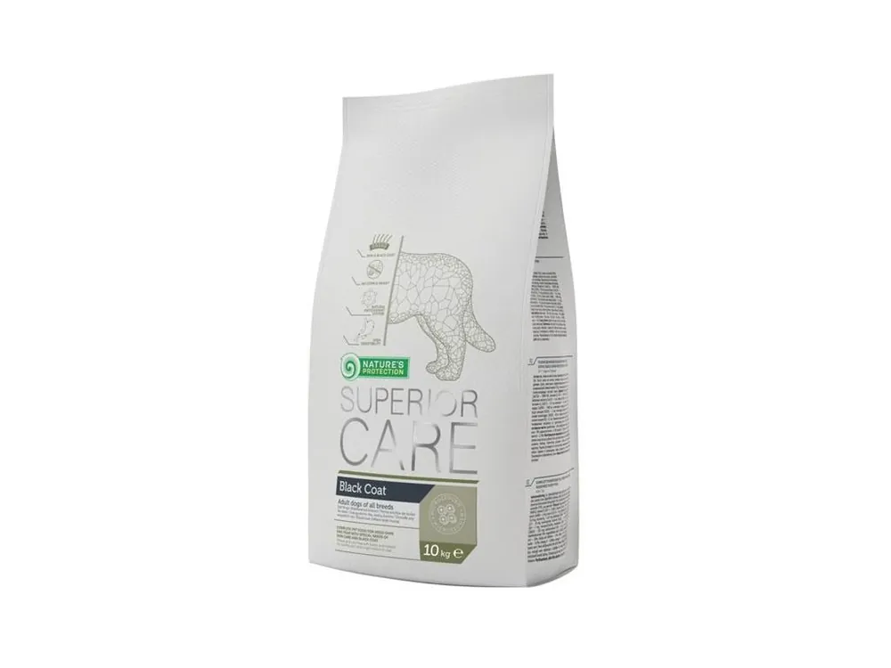 Nature‘s Protection Dog Dry Superior Care Black Coat 10 kg Jen Po Omezenou Doba