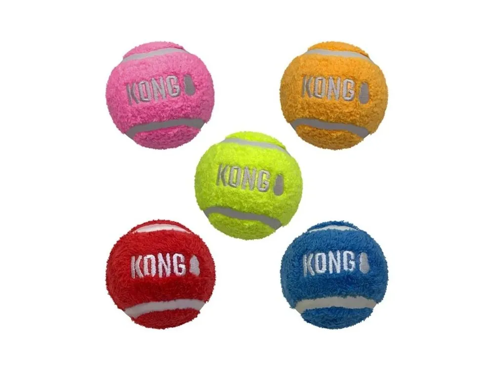 Hračka tenis + plyš KONG Sport® Softies Ball vel. M mix barev Super Cena
