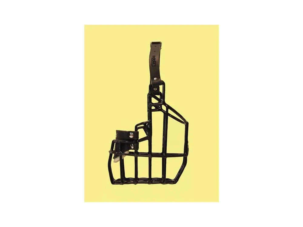 Náhubek kovový Bulteriér - pes, gumoplast 105 x 145 x 100 mm Rychlé Dodání
