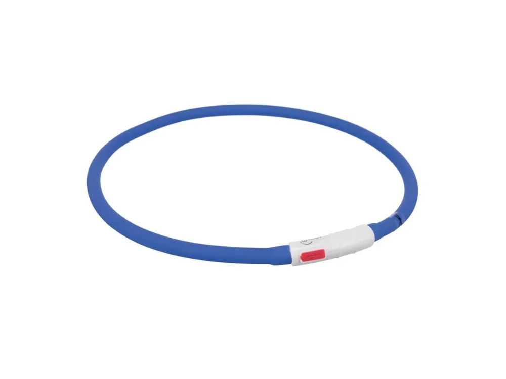 Flash USB svítící obojek XS-XL 70 cm / 10 mm - královská modrá Novinka