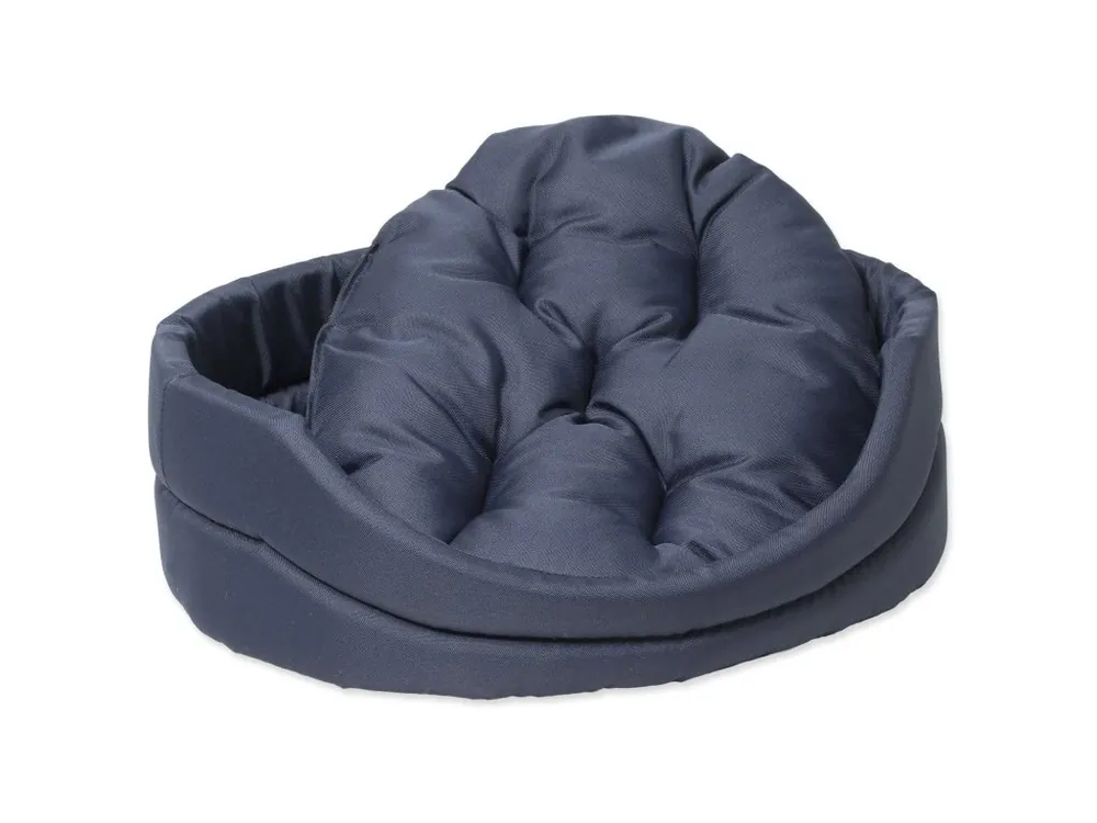 Pelech Dog Fantasy ovál s polštářem tmavě modrý 83x73x20 cm Cenová Bomba