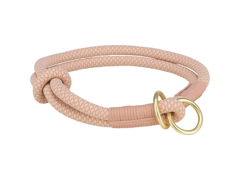 Soft Rope kulatý polostahovací obojek, růžová/světlerůžová Finální Výprodej