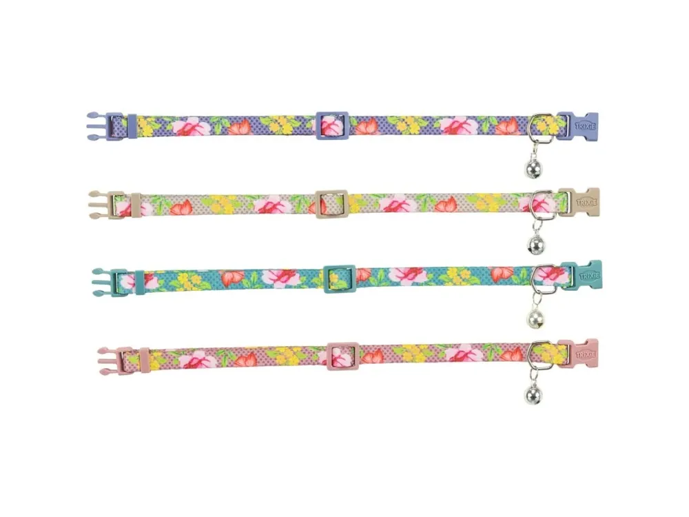 Levný Obojek pro kočky, s květinami, 20–34 cm/10 mm, různé barvy