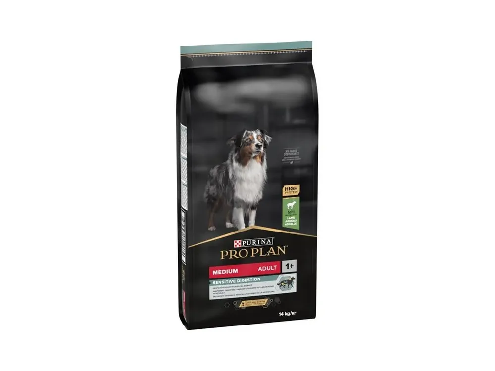 Výhodná Nabídka Pro Plan Dog Adult Medium Sensitive Digestion jehně 14 kg