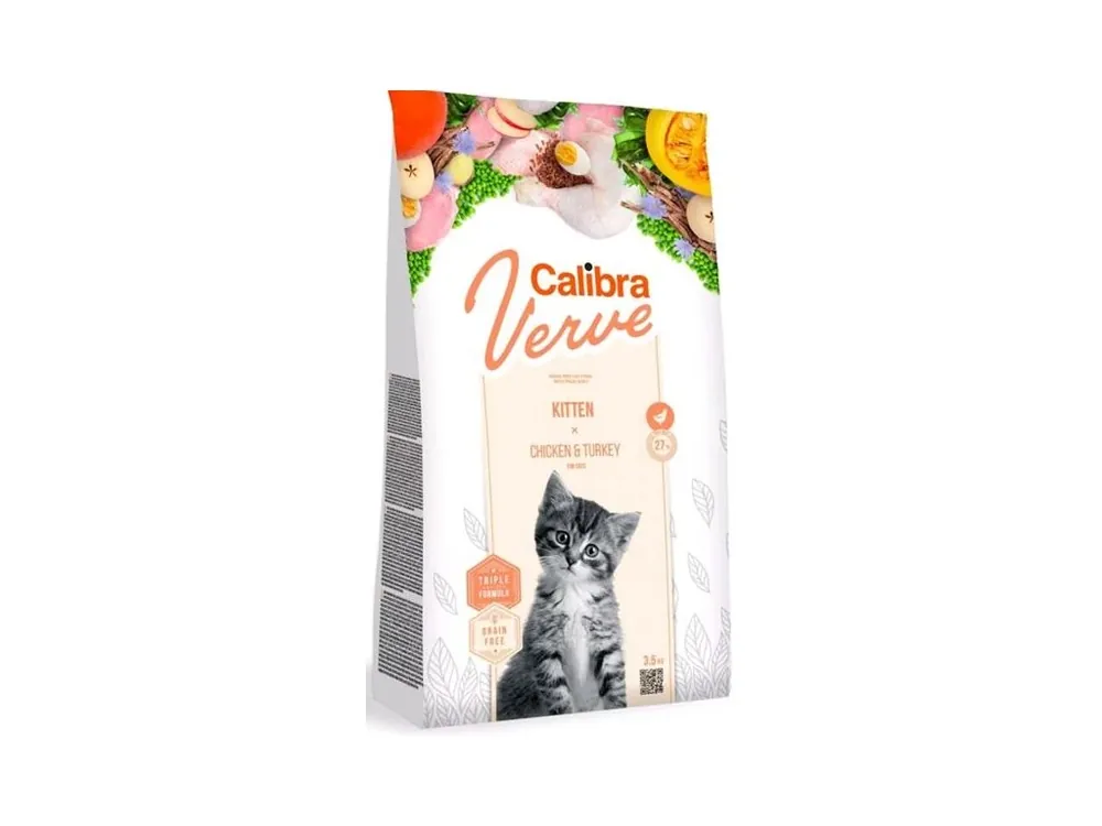 Autentický Calibra Cat Verve Grain Free Kitten Chicken&Turkey 3,5 kg