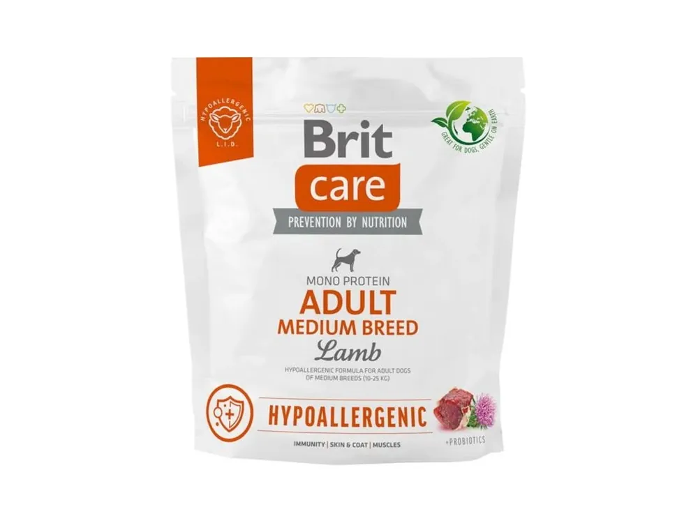 Brit Care Dog Hypoallergenic Adult Medium Breed Lamb 1 kg Jen Po Omezenou Doba