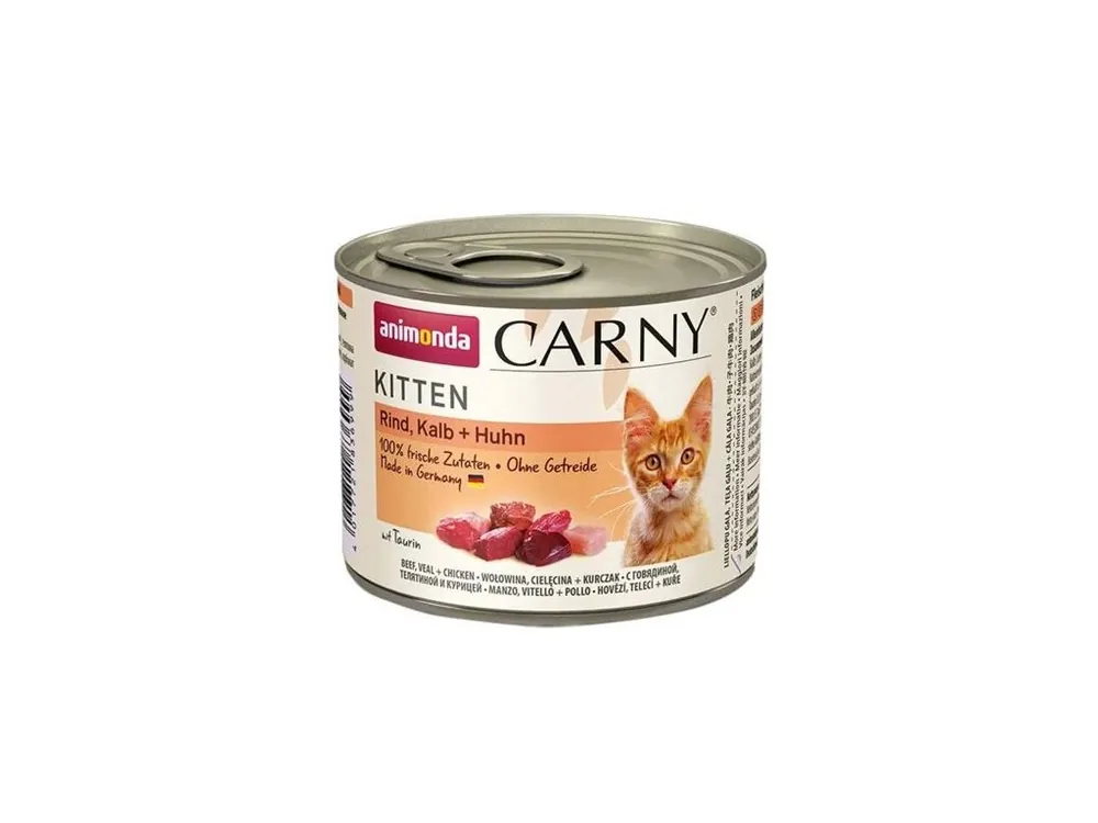 Zlevněný ANIMONDA konzerva CARNY Kitten - telecí + kuřecí + krůta 200g