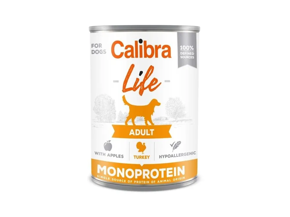 Top Prodej Calibra Dog Life konzerva Adult Turkey with Apples 400 g