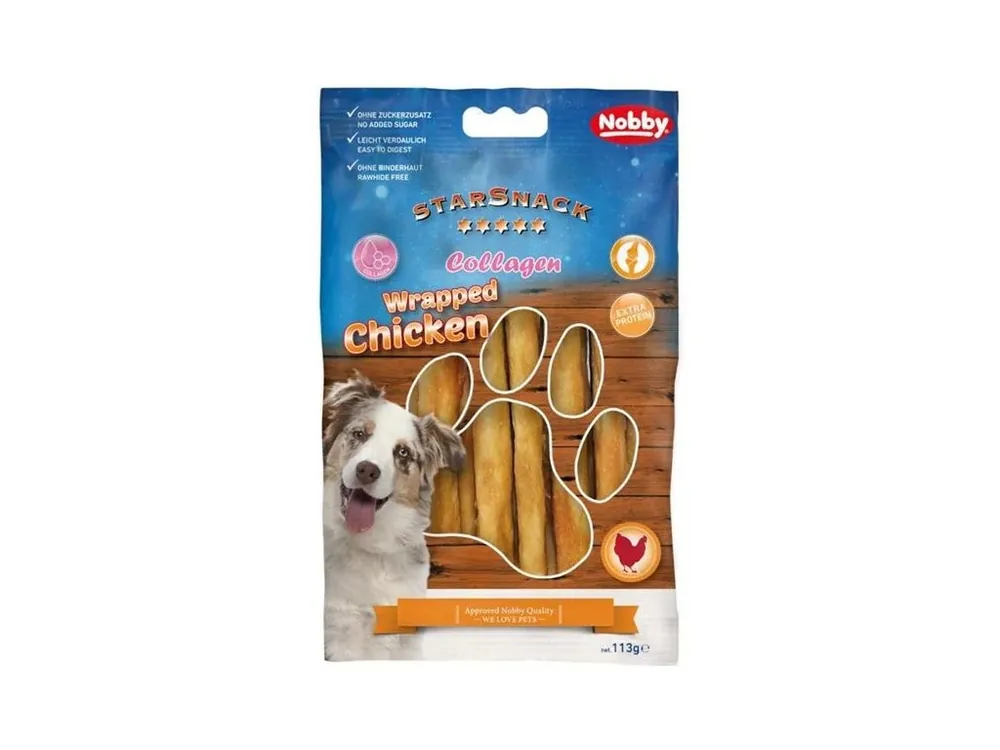Nobby - StarSnack Barbecue Wrapped Chicken Collagen 113 g Finální Výprodej