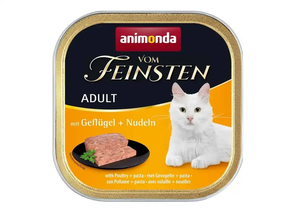 Vysoce Kvalitní ANIMONDA paštika ADULT - drůbež, těstoviny pro kočky 100 g
