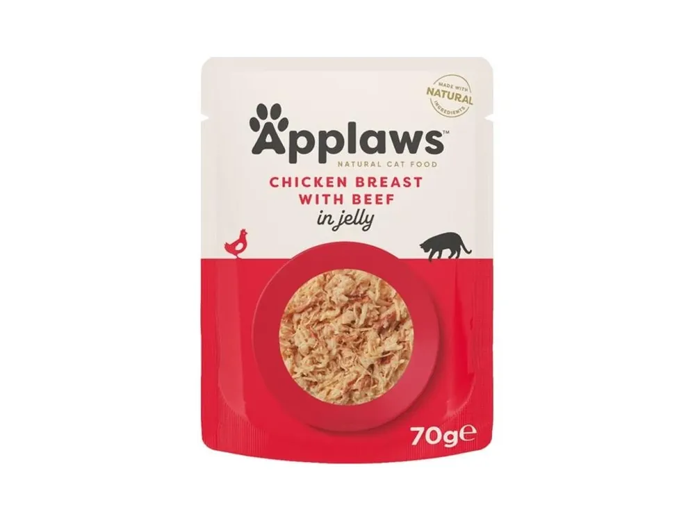 Super Cena Applaws Cat kapsička kuřecí prsa a hovězí v aspiku 70 g