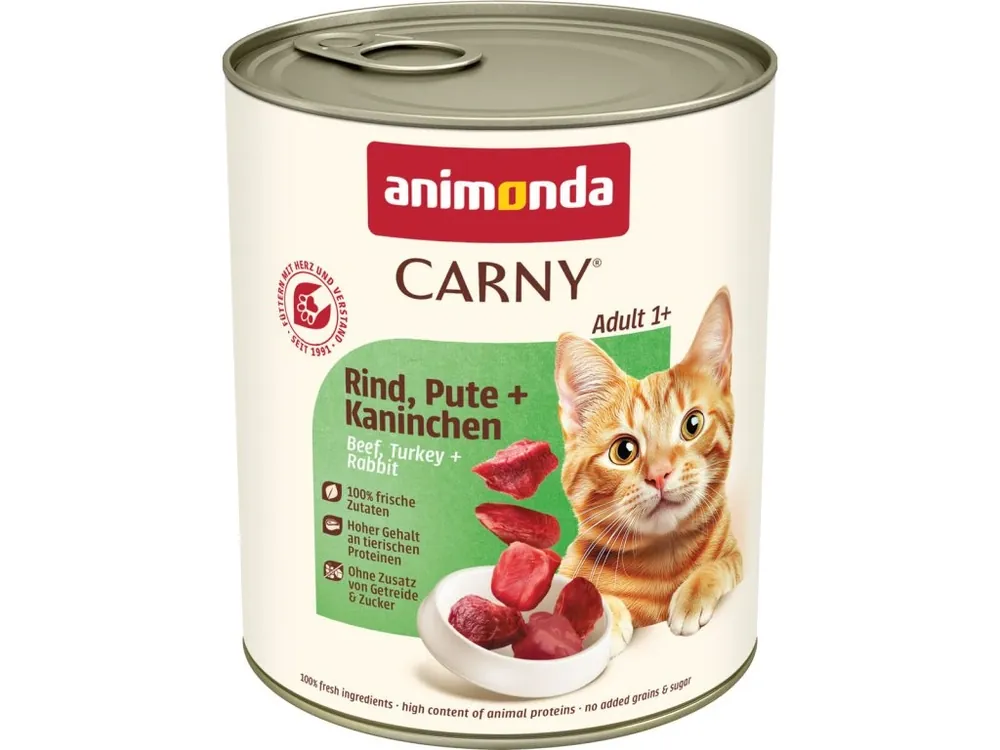 ANIMONDA konzerva CARNY Adult - hovězí, krůta, králík 800g Jen Po Omezenou Doba