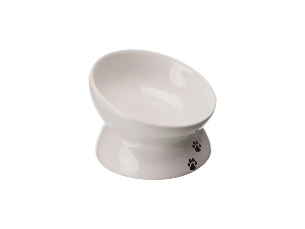 Sezónní Sleva Zvýšená ergonomická keramická miska, 0.15 l/ø 13 cm, bílá
