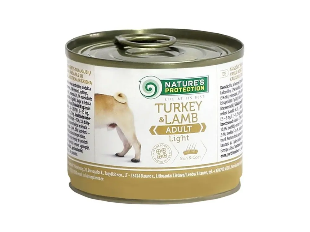 Nature‘s Protection Dog konzerva Light krůta/jehně 200 g Časově Omezené