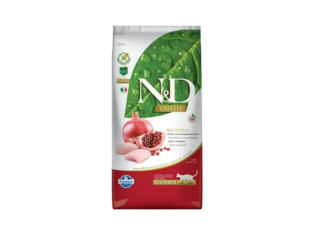 N&D PRIME Cat GF Chicken & Pomegranate Neutered Adult 5 kg Horká Nabídka