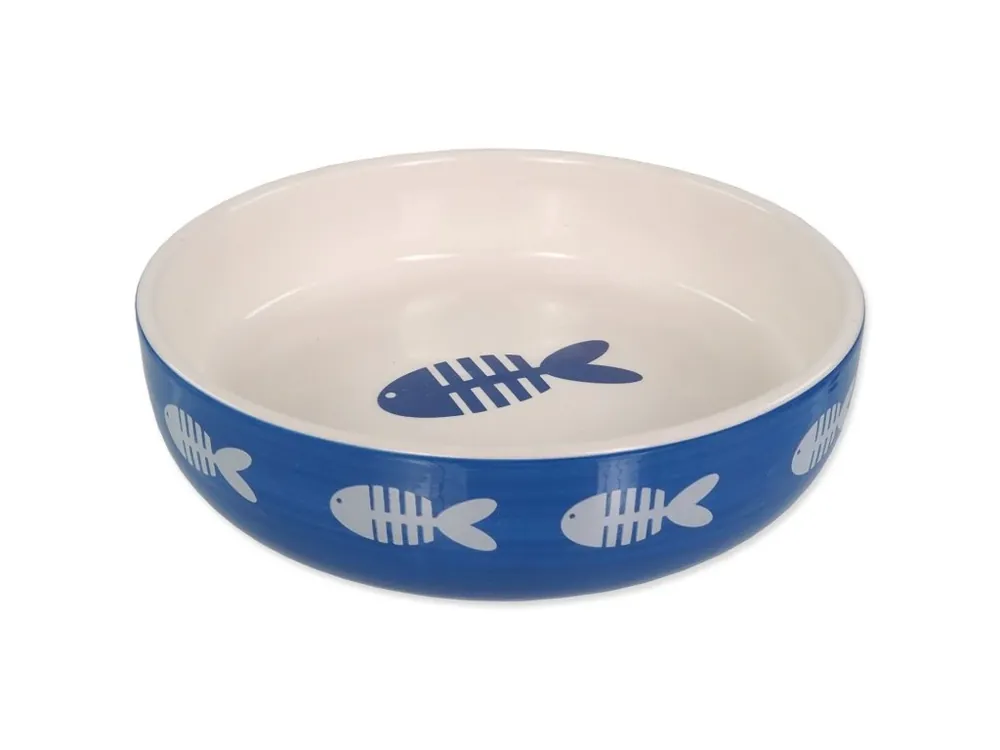 Miska Magic Cat keramická potisk ryba modrá 13x4cm 260ml Nízká Cena