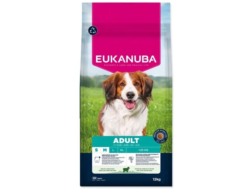 Krmivo EUKANUBA Adult Small and Medium rich in lamb 12 kg Výhodná Nabídka