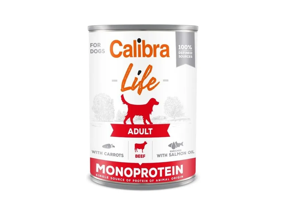Calibra Dog Life konzerva Adult Beef with carrots 400g Nakupujte Hned