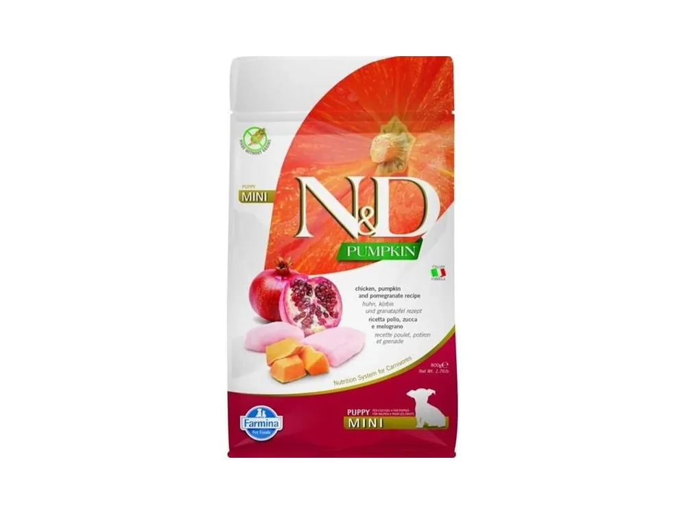 N&D PUMPKIN Dog GF Chicken & Pomegranate Puppy Mini 800 g Výhodná Nabídka